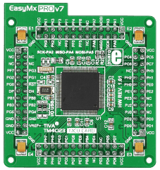 EasyMx PRO v7 for Tiva™ C Series MCU card with TM4C123GH6PZL